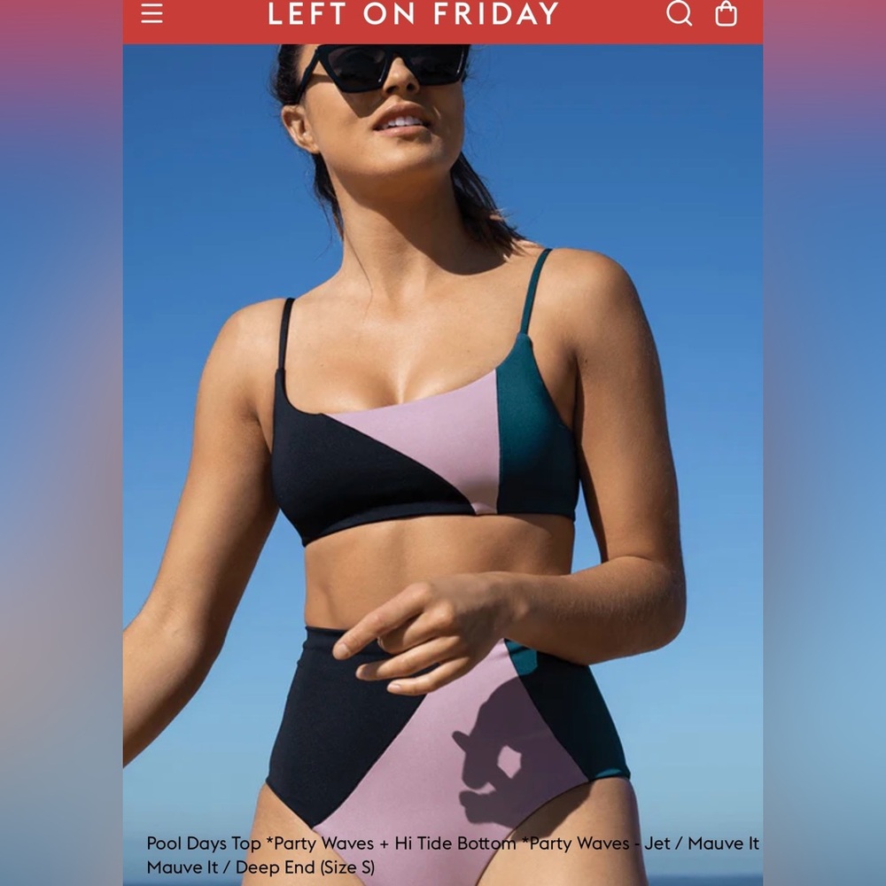 Left on Friday swim top